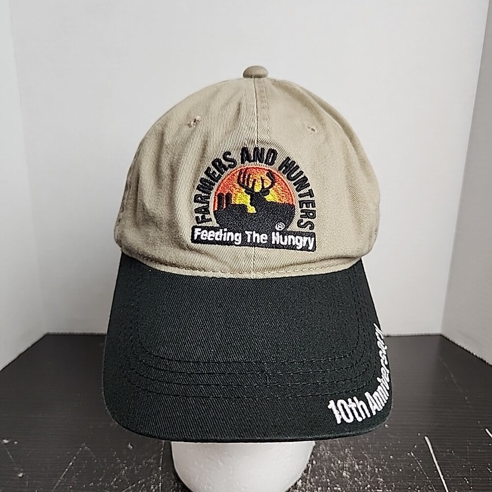 Farmers And Hunters Hat Cap Embroidered Deer Sunset Logo Strapback Vintage Y2K
